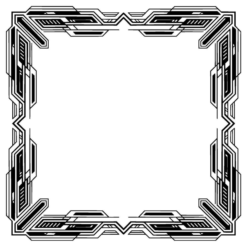 Art Deco Frame Illustration Geometric With Empty Space vector