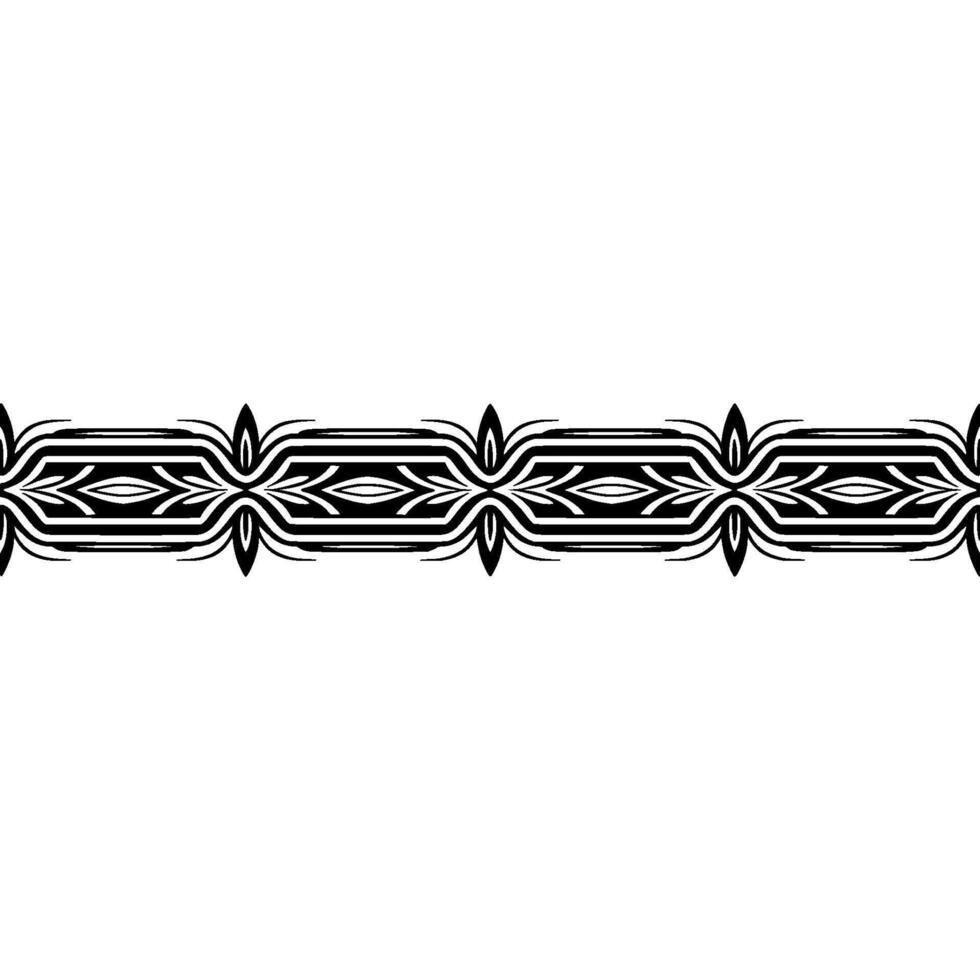 Modern Black and White Geometric Border for Elements vector