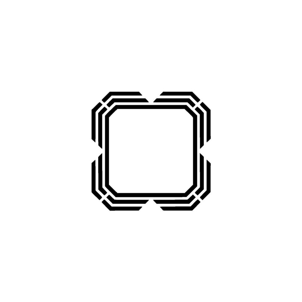 Minimalist Geometric Frame on White, Clean Style vector