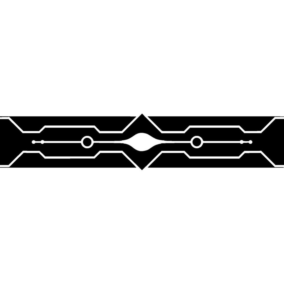 Futuristic Tech Banner Element Abstract Circuitry Glow vector