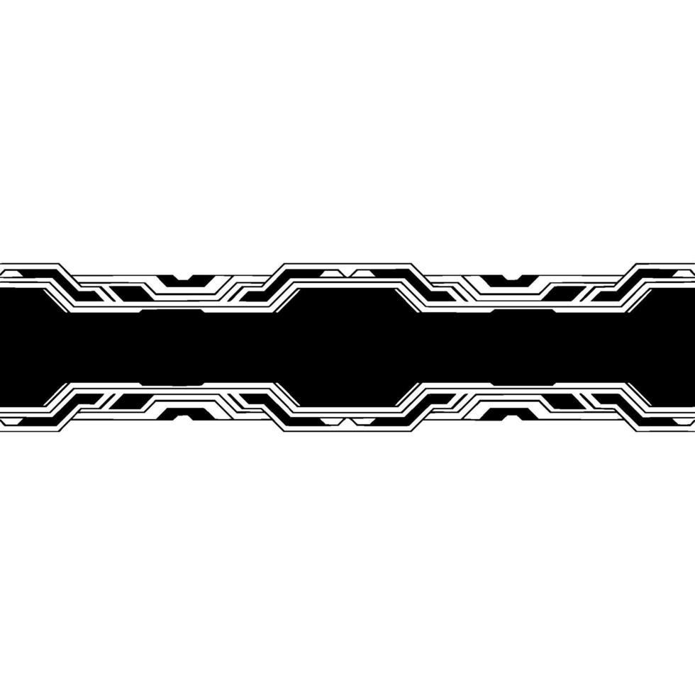 Futuristic Abstract Banner Minimalist Black White Tech Element vector