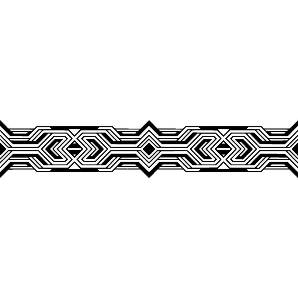 Minimalist Geometric Border, Black and White Pattern, vector