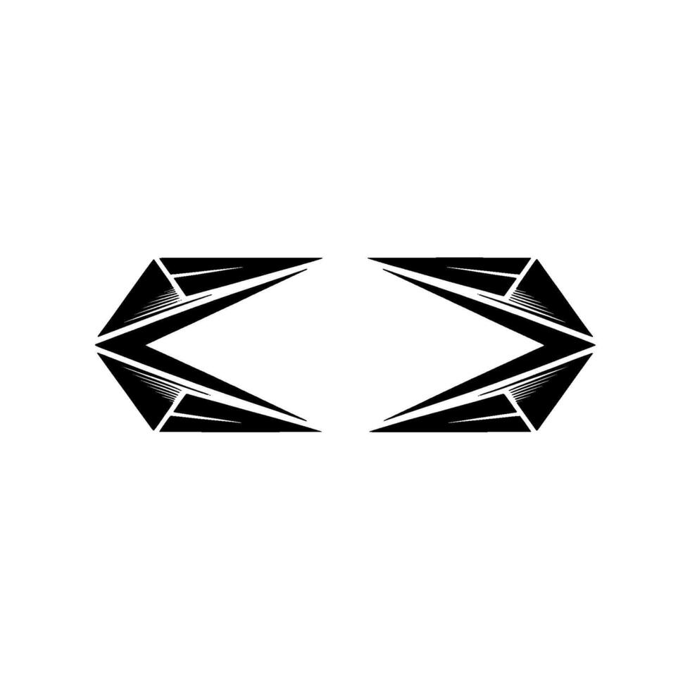 Geometric Abstract Shapes Symmetrical Black and White vector