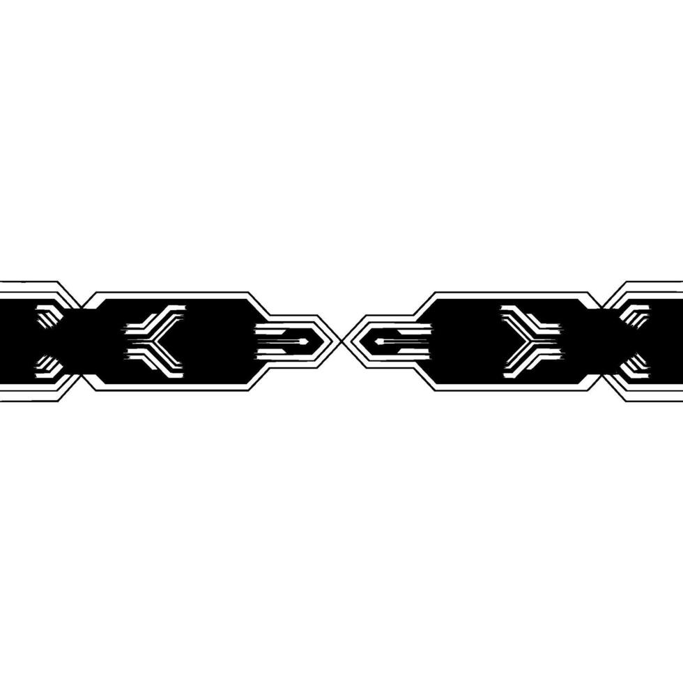 Geometric Tech Banner Circuit Board Style on White Background vector