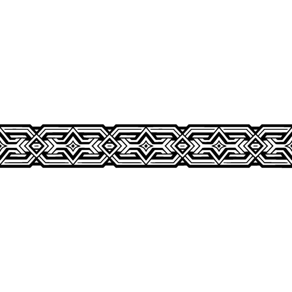 Geometric Black White Band Pattern on White Background vector