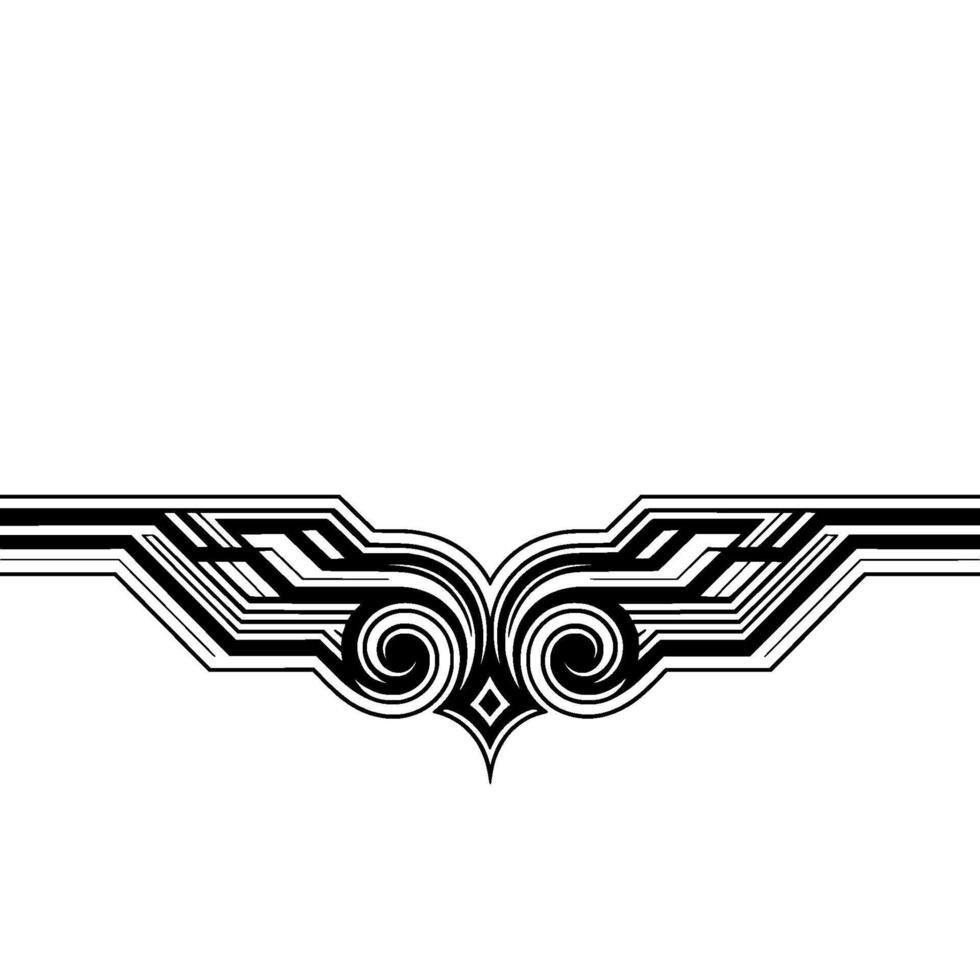 Geometric Line Art Decorative Element on Gradient Background vector