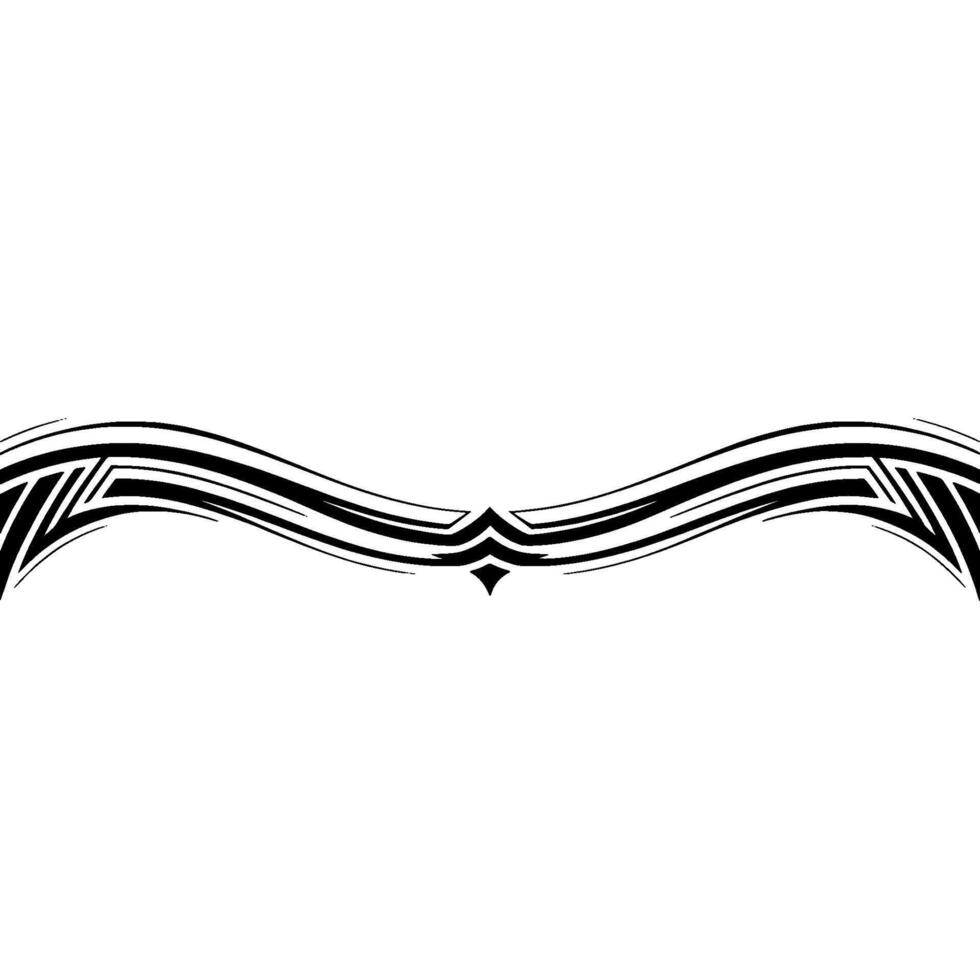 Minimalist Wave Tattoo on Gradient Background vector