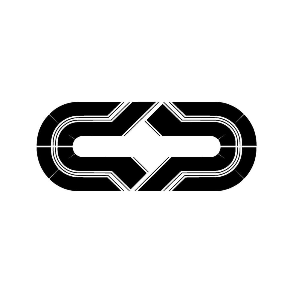 Abstract Geometric Black and White vector
