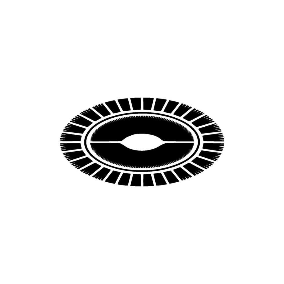 Abstract Eye Geometric Illustration of Light and Form on White Background vector