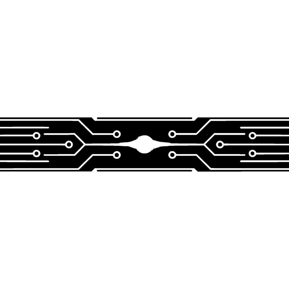 Abstract Circuit Board With Central Glow, Minimalist Tech Background vector