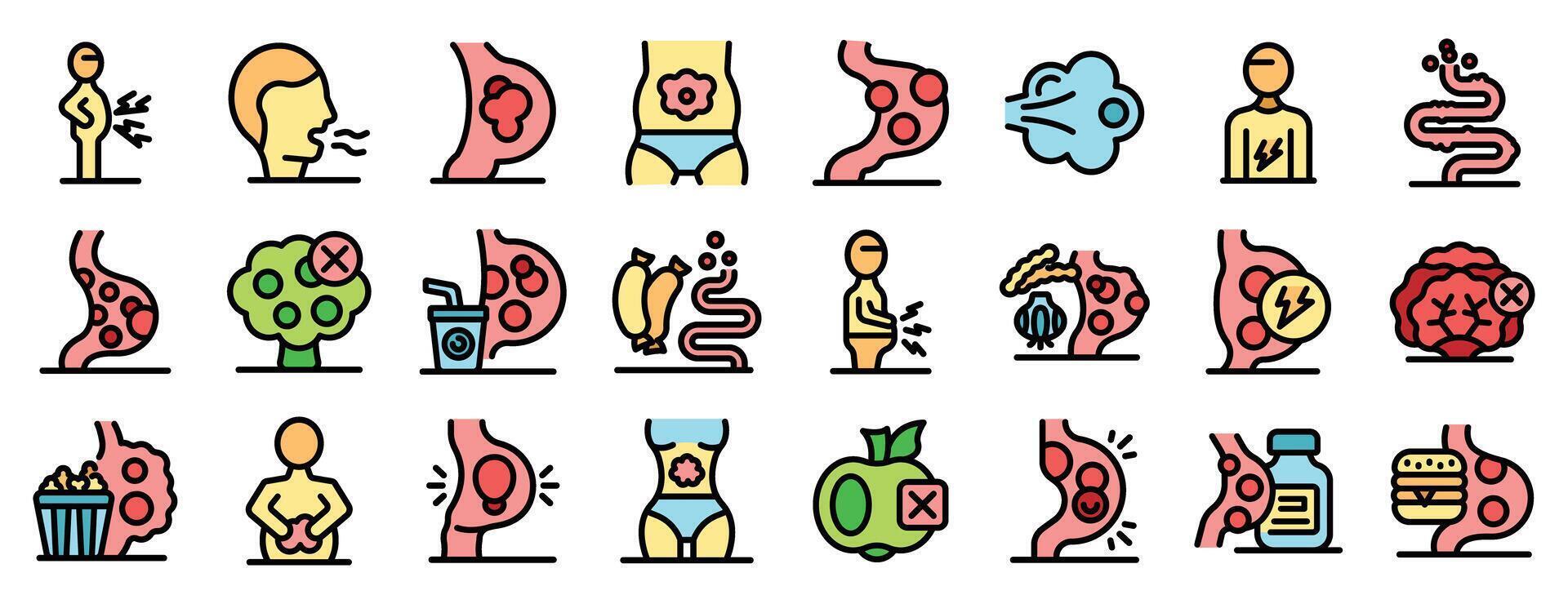 Food allergy symptoms and reactions, avoiding allergens, medical treatment vector