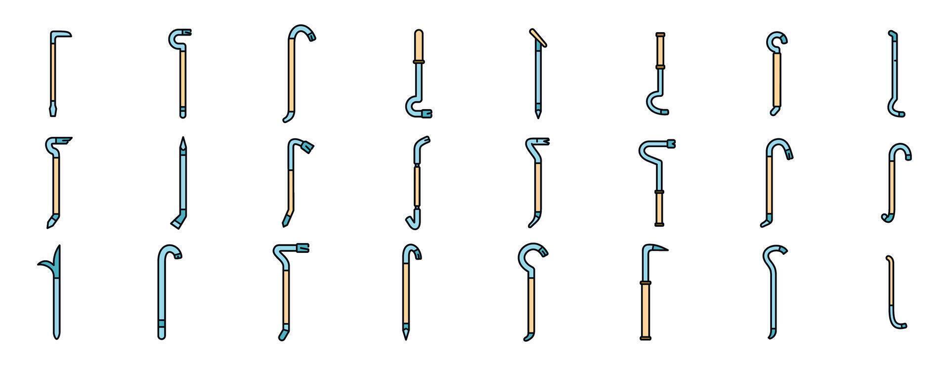 Diverse dental instruments illustrating various designs vector