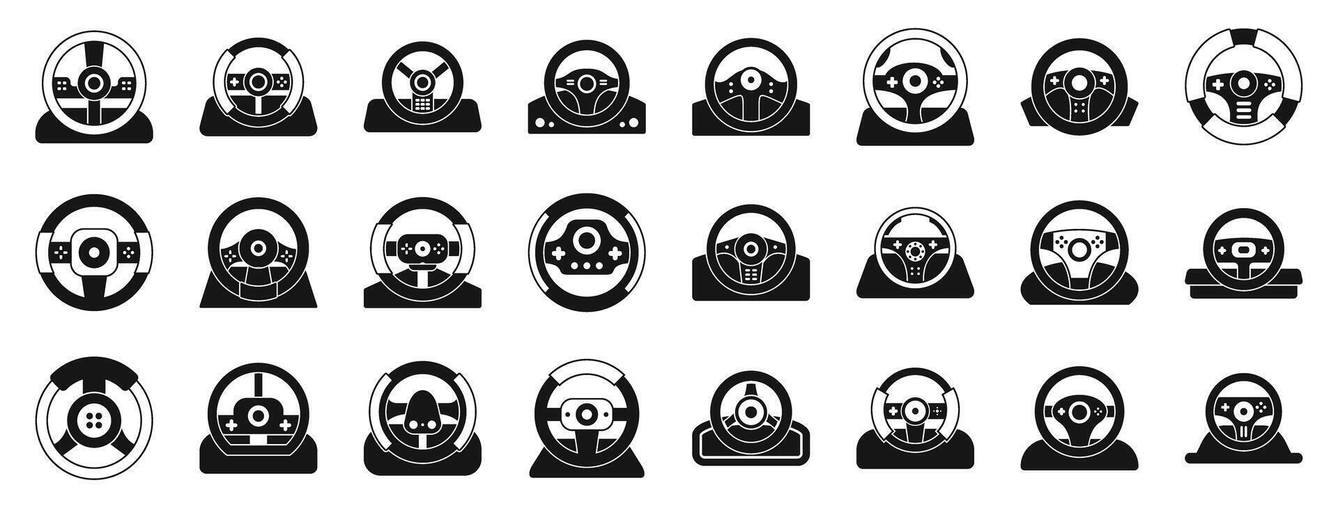A set of black and white icons of people with masks vector