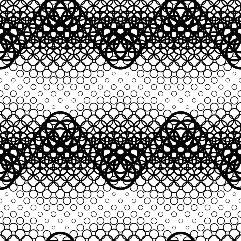 Abstract seamless black and white circle pattern background design vector