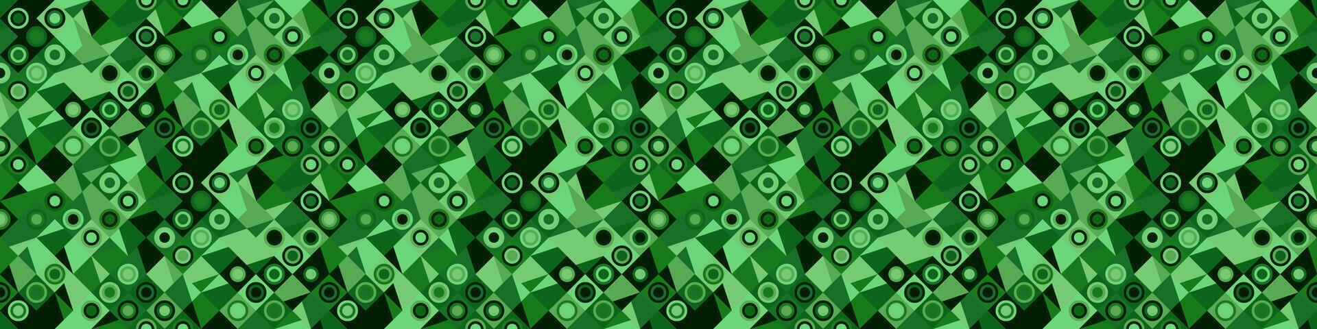 Green horizontal seamless diagonal mosaic pattern background vector