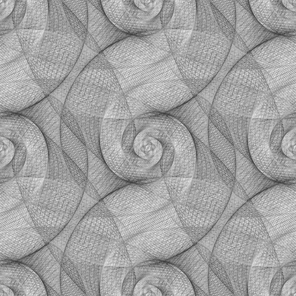 Seamless black and white swirl pattern vector