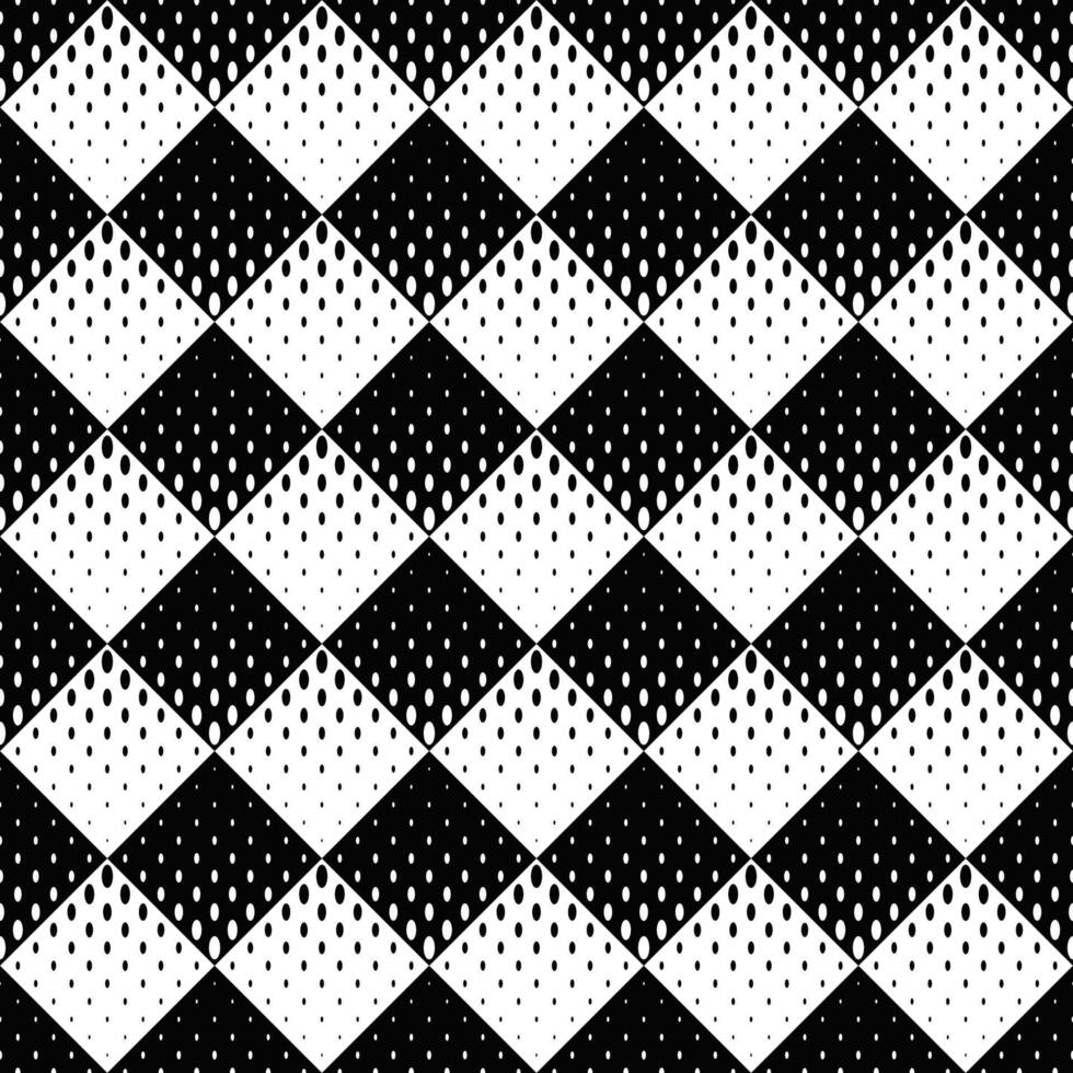 A black and white checkered pattern with white dots vector