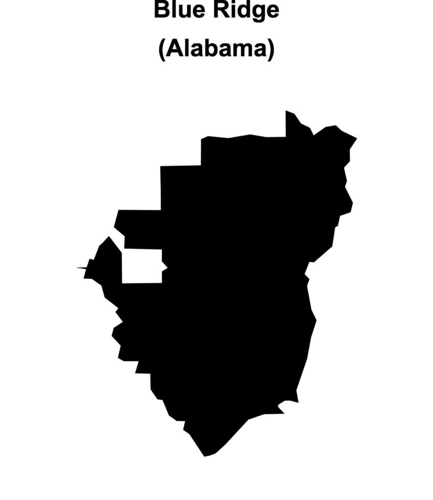 Blue Ridge, Alabama blank outline map vector