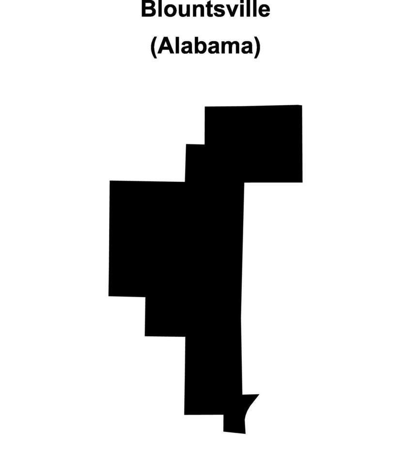 Blountsville, Alabama blank outline map vector