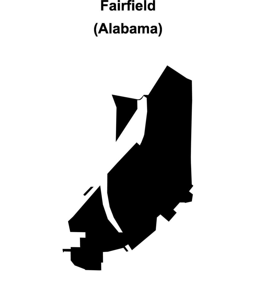 Fairfield, Alabama blank outline map vector