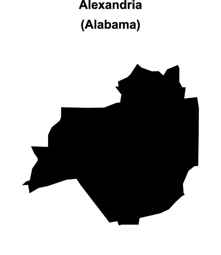 Alexandria, Alabama blank outline map vector