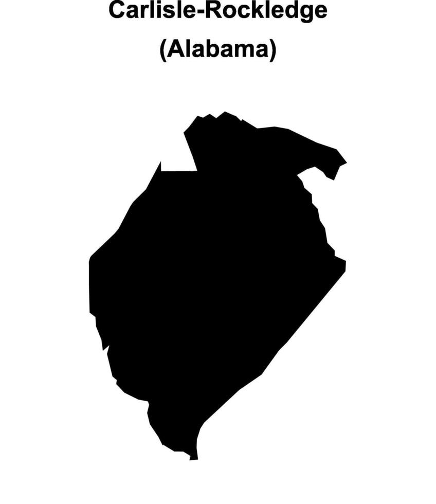 Carlisle-Rockledge, Alabama blank outline map vector