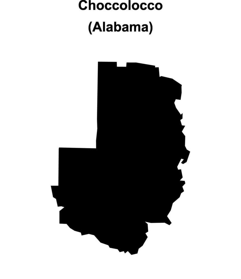 Choccolocco, Alabama blank outline map vector
