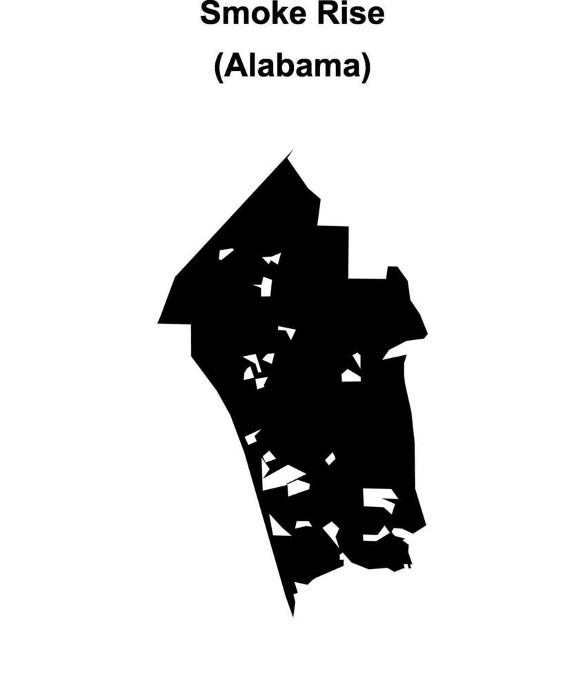 Smoke Rise, Alabama blank outline map vector