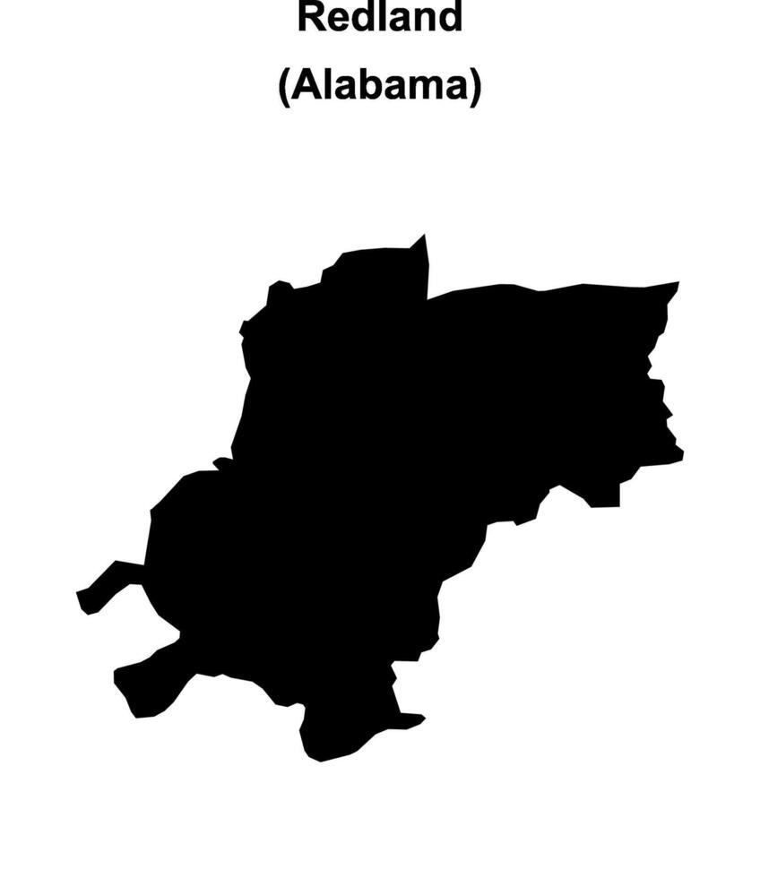 Redland, Alabama blank outline map vector
