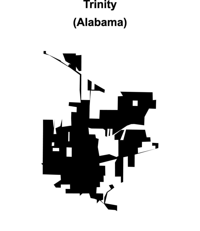 Trinity, Alabama blank outline map vector