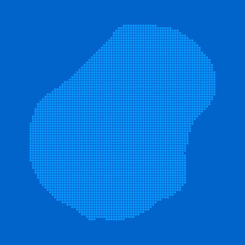 Blue halftone dot outline map background of Nauru vector