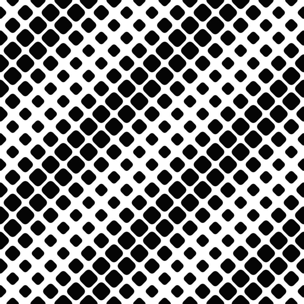 Geometrical abstract square pattern background - black and white graphic from diagonal squares vector