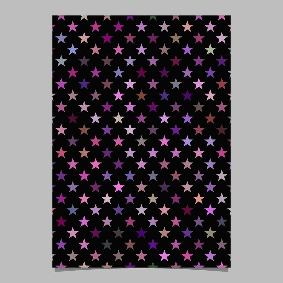 Abstract repeating star pattern page background template vector