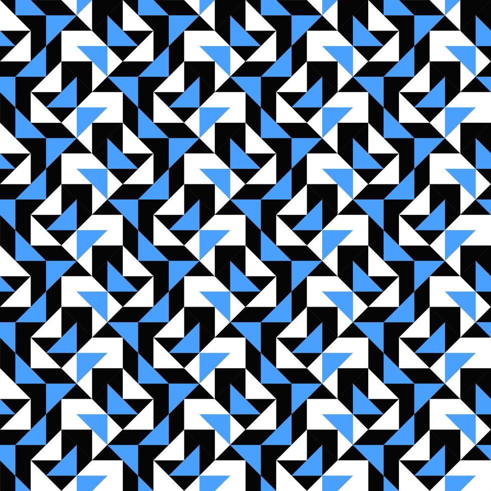 Random seamless abstract threetone mosaic pattern background vector