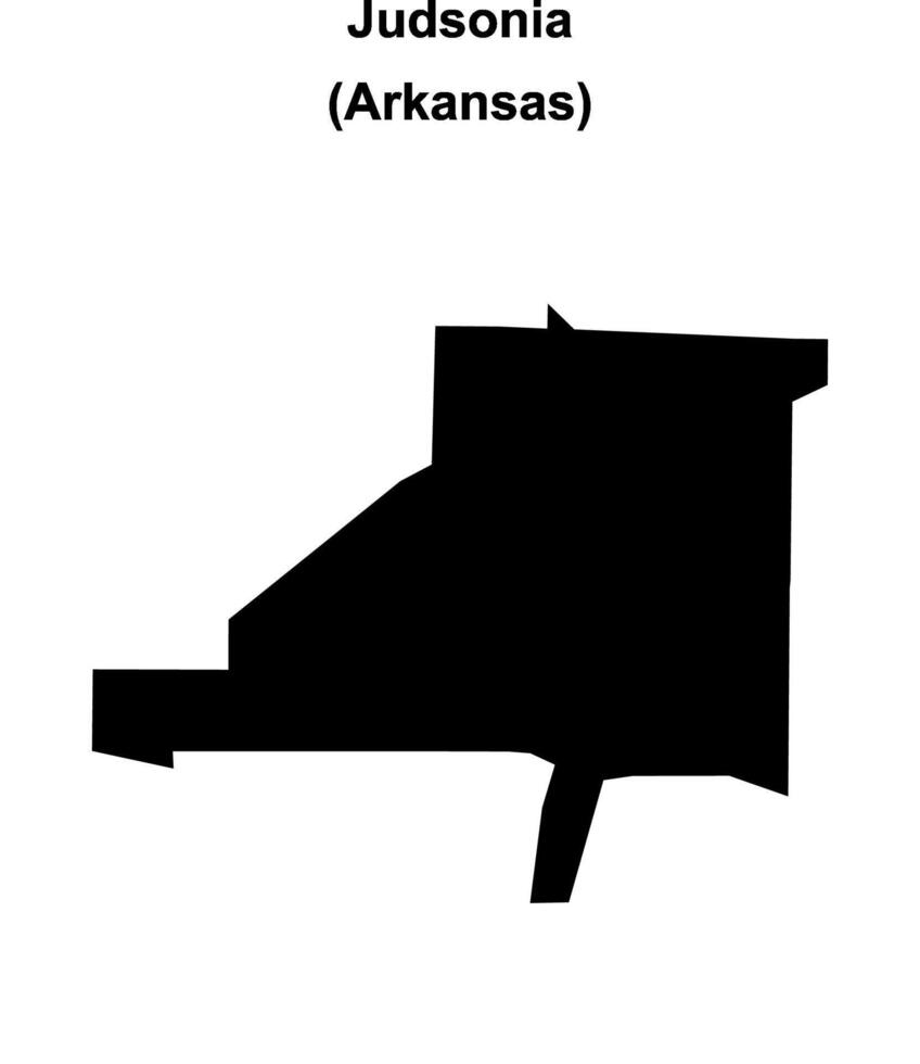 Judsonia, Arkansas blank outline map vector