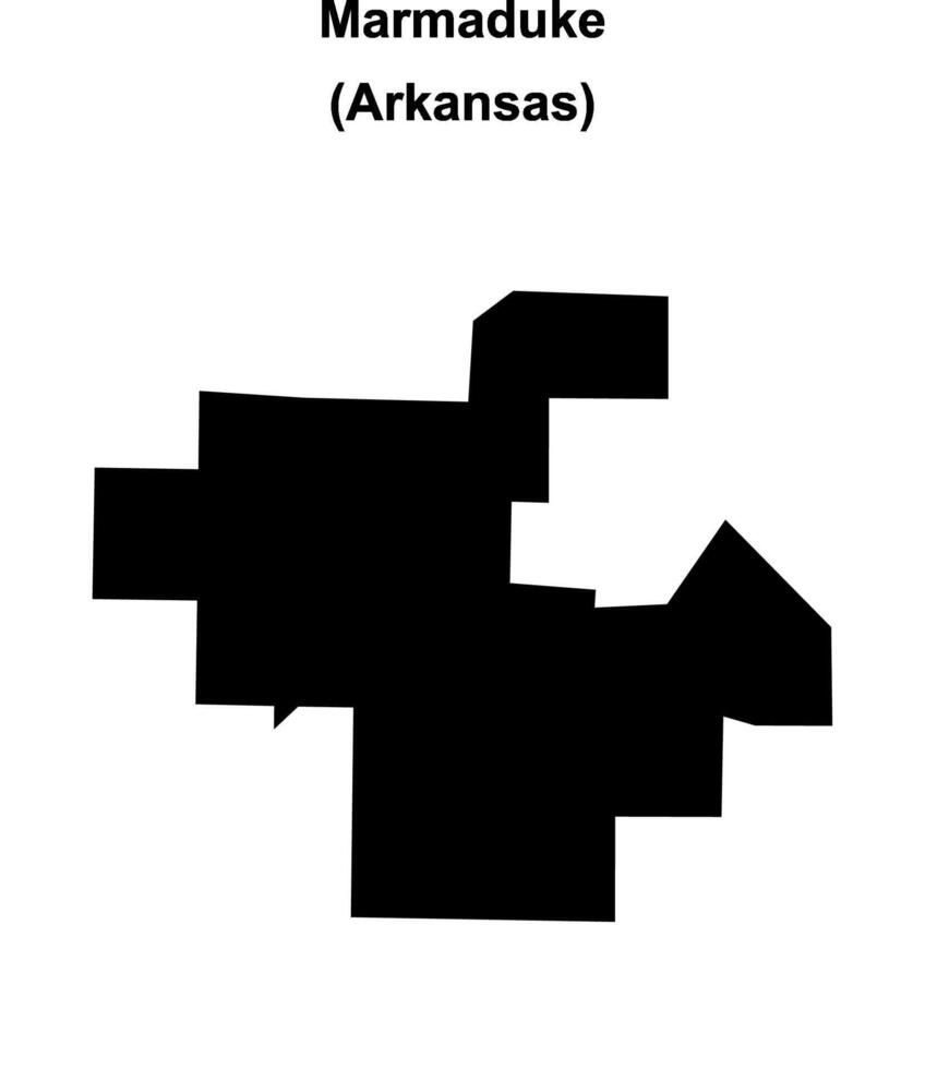 Marmaduke, Arkansas blank outline map vector