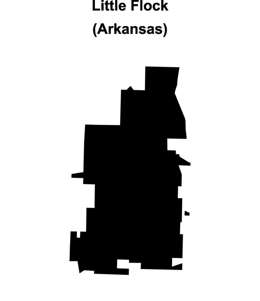 Little Flock, Arkansas blank outline map vector