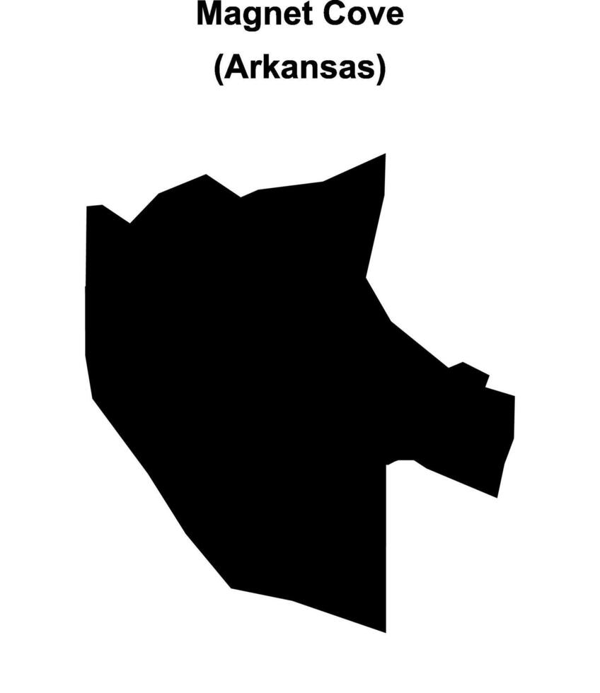 Magnet Cove, Arkansas blank outline map vector