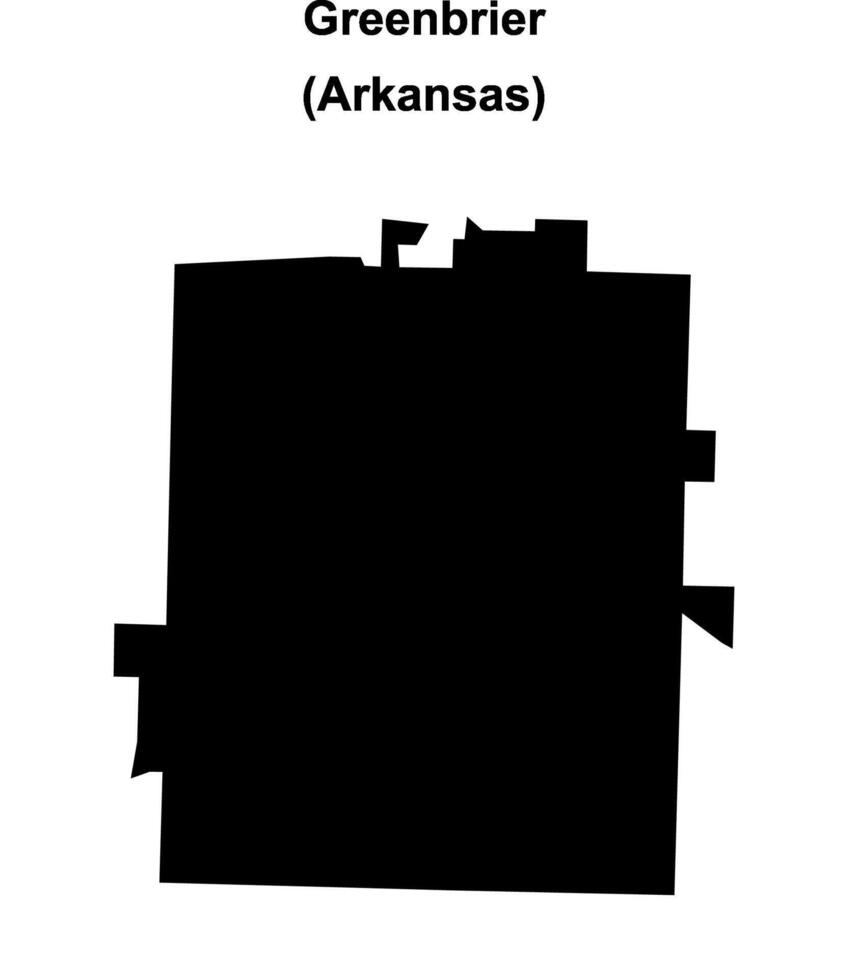 Greenbrier, Arkansas blank outline map vector