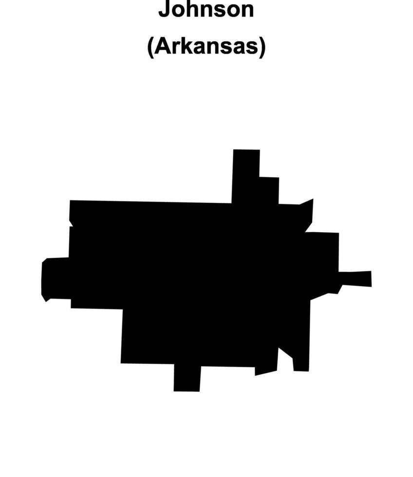 Johnson, Arkansas blank outline map vector