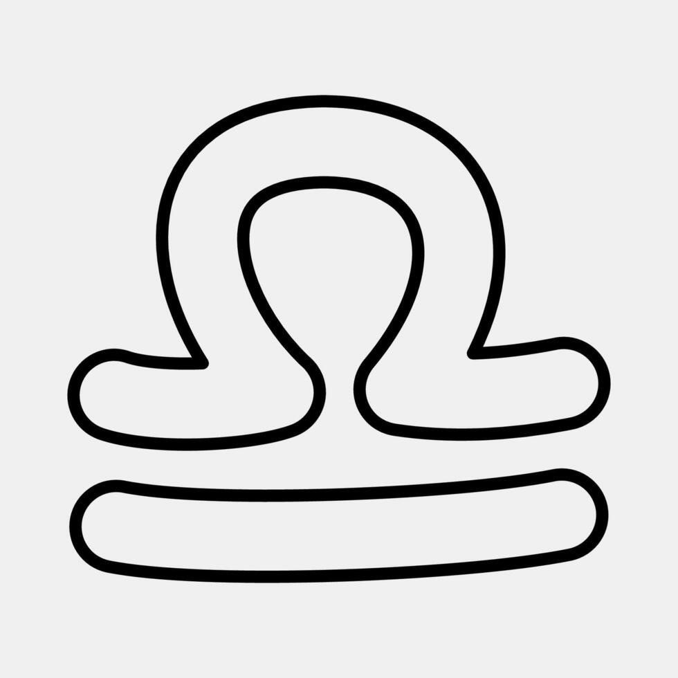 Icon libra. Zodiac horoscope elements. Icon in line style. vector