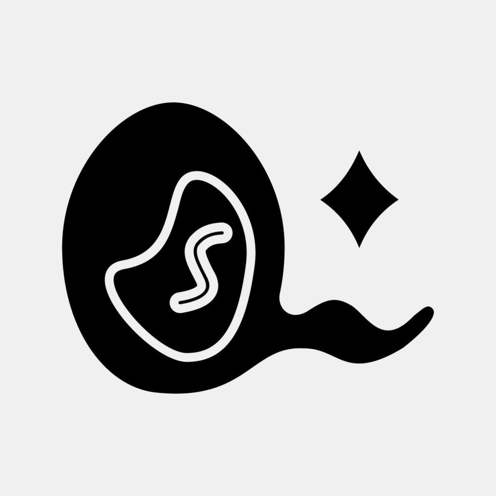 Icon virgo the virgin. Zodiac horoscope elements. Icon in glyph style. vector