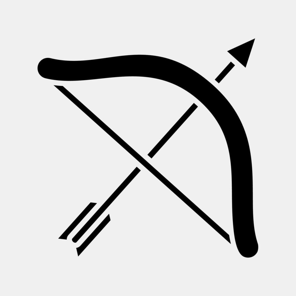 Icon sagitarius the archer. Zodiac horoscope elements. Icon in glyph style. vector