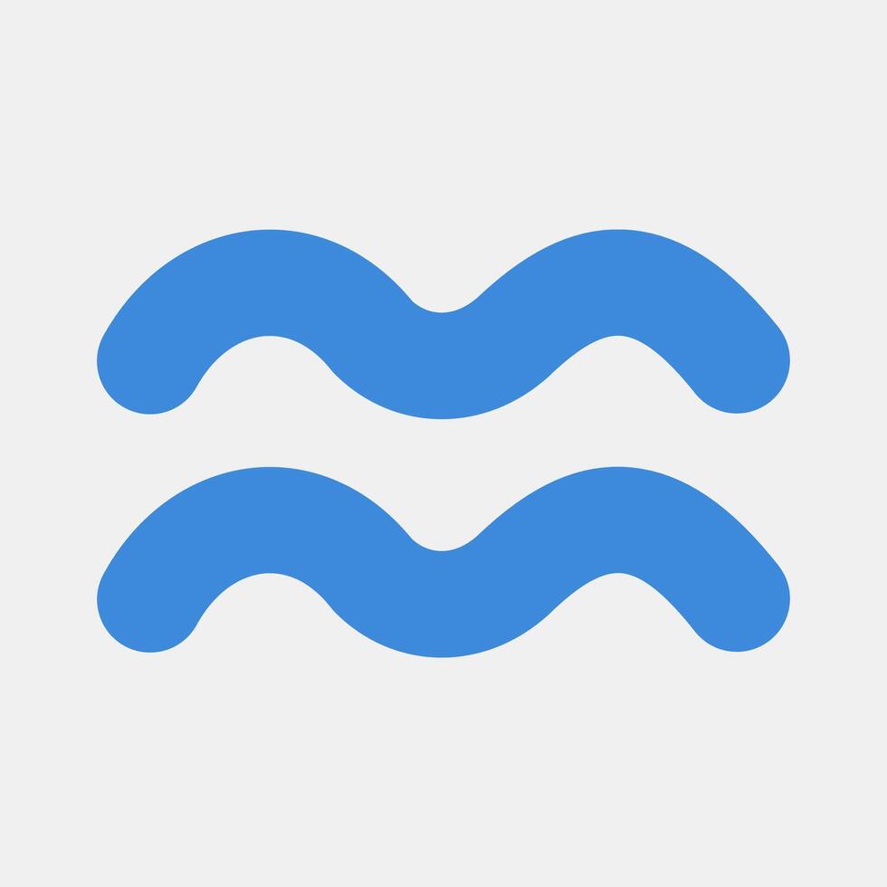 Icon aquarius. Zodiac horoscope elements. Icon in flat style. vector