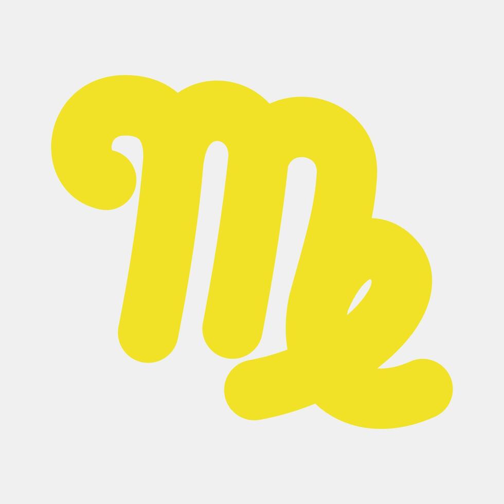 Icon virgo. Zodiac horoscope elements. Icon in flat style. vector