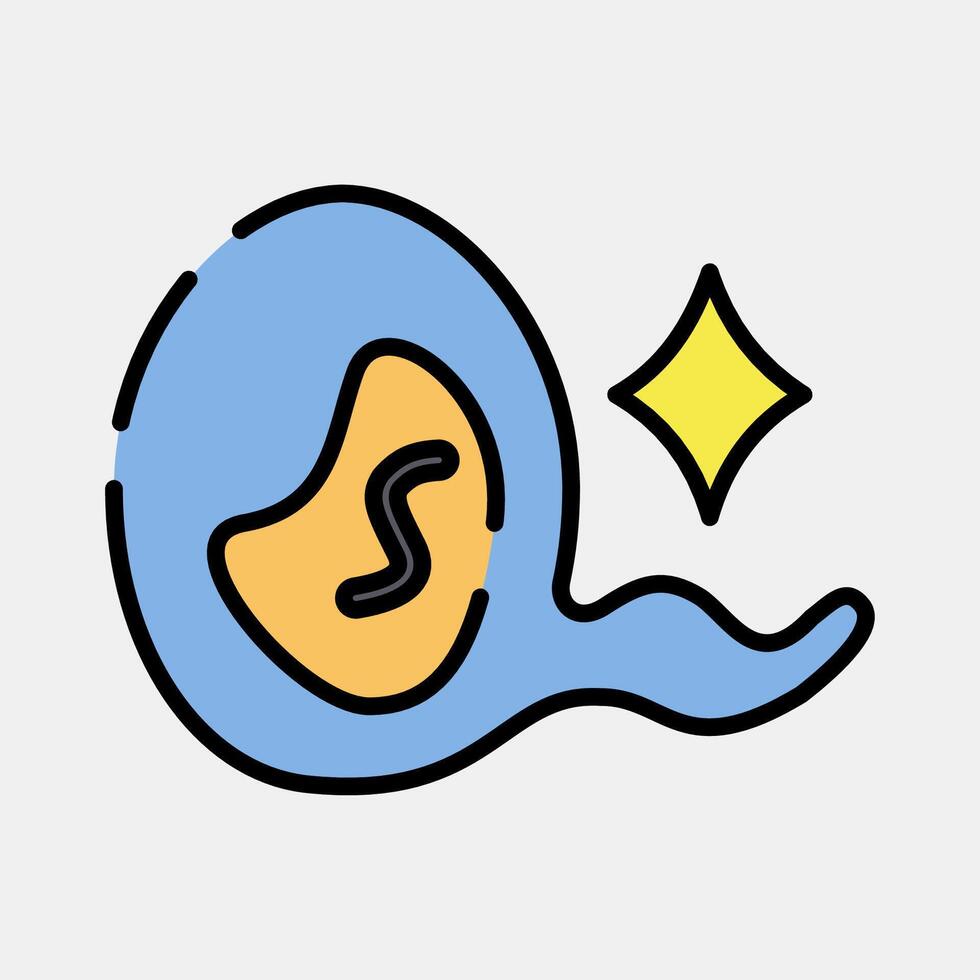 Icon virgo the virgin. Zodiac horoscope elements. Icon in filled line style. vector
