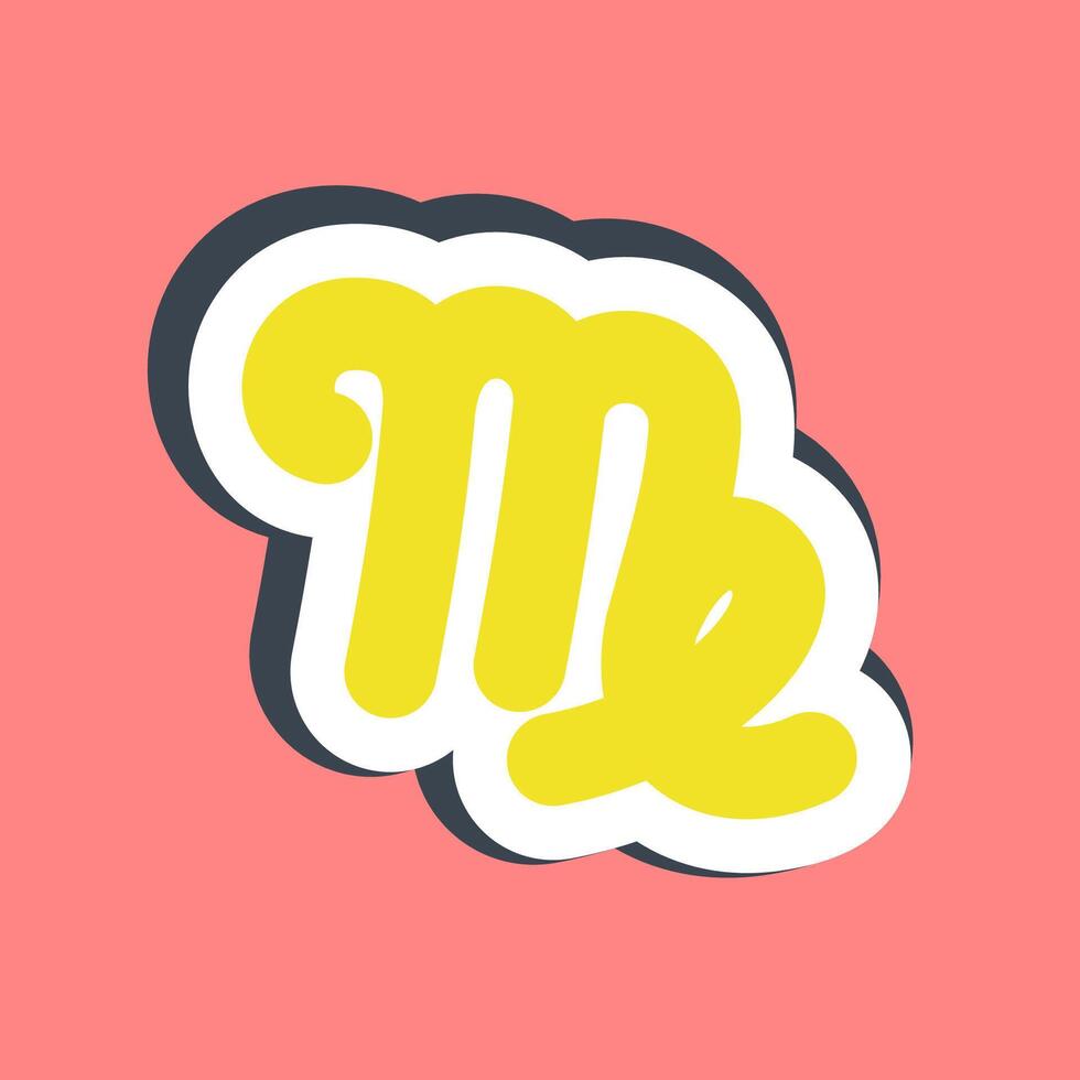 Sticker virgo. Zodiac horoscope elements. vector