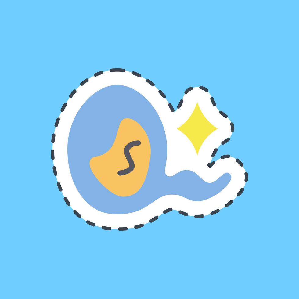 Cutting line sticker virgo the virgin. Zodiac horoscope elements. vector
