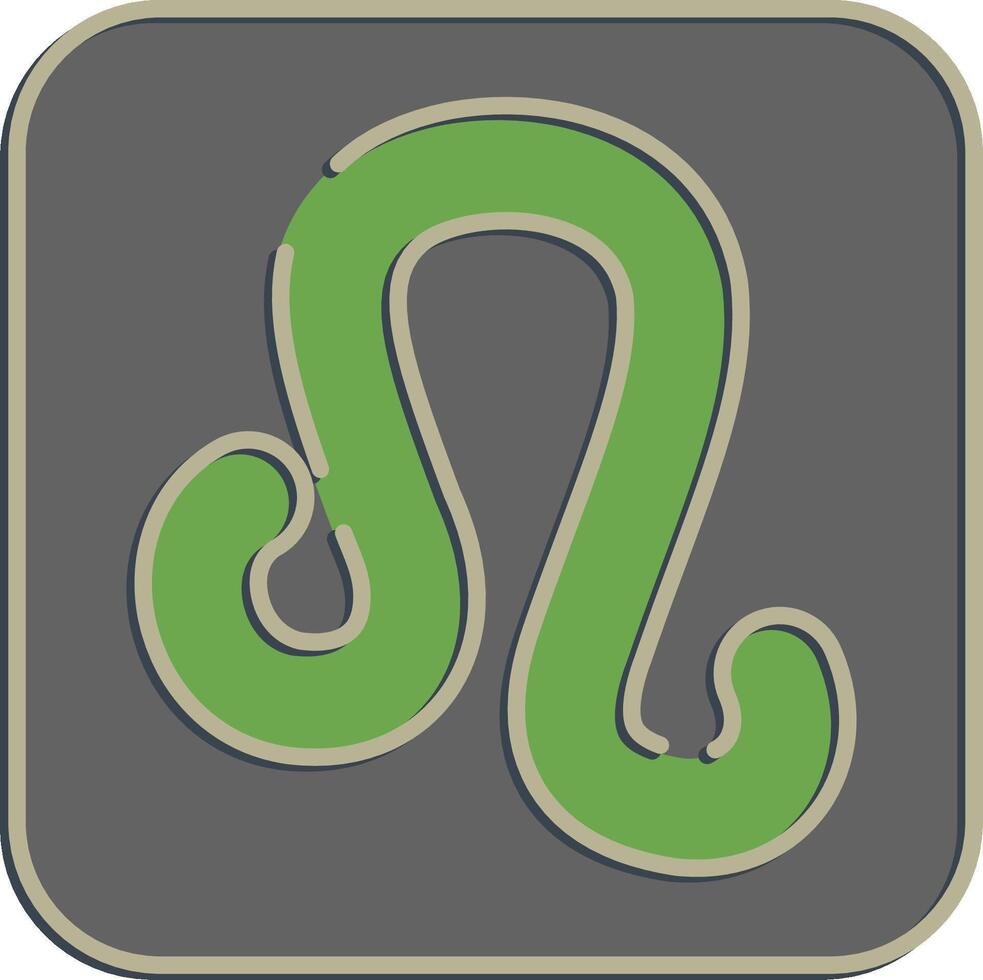 Icon leo. Zodiac horoscope elements. Icon in embossed style. vector