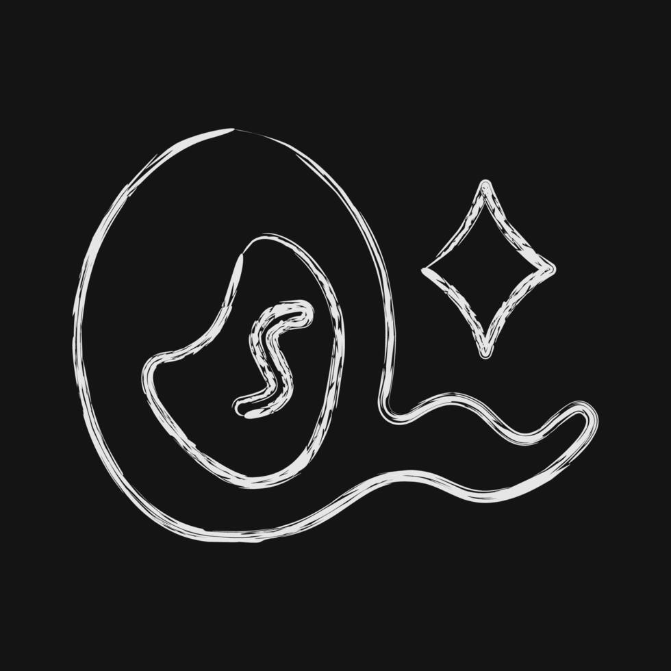 Icon virgo the virgin. Zodiac horoscope elements. Icon in chalk style. vector